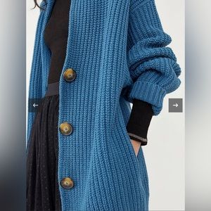 Free People Swim Too Deep Cardigan - Peacock Plume - NWT